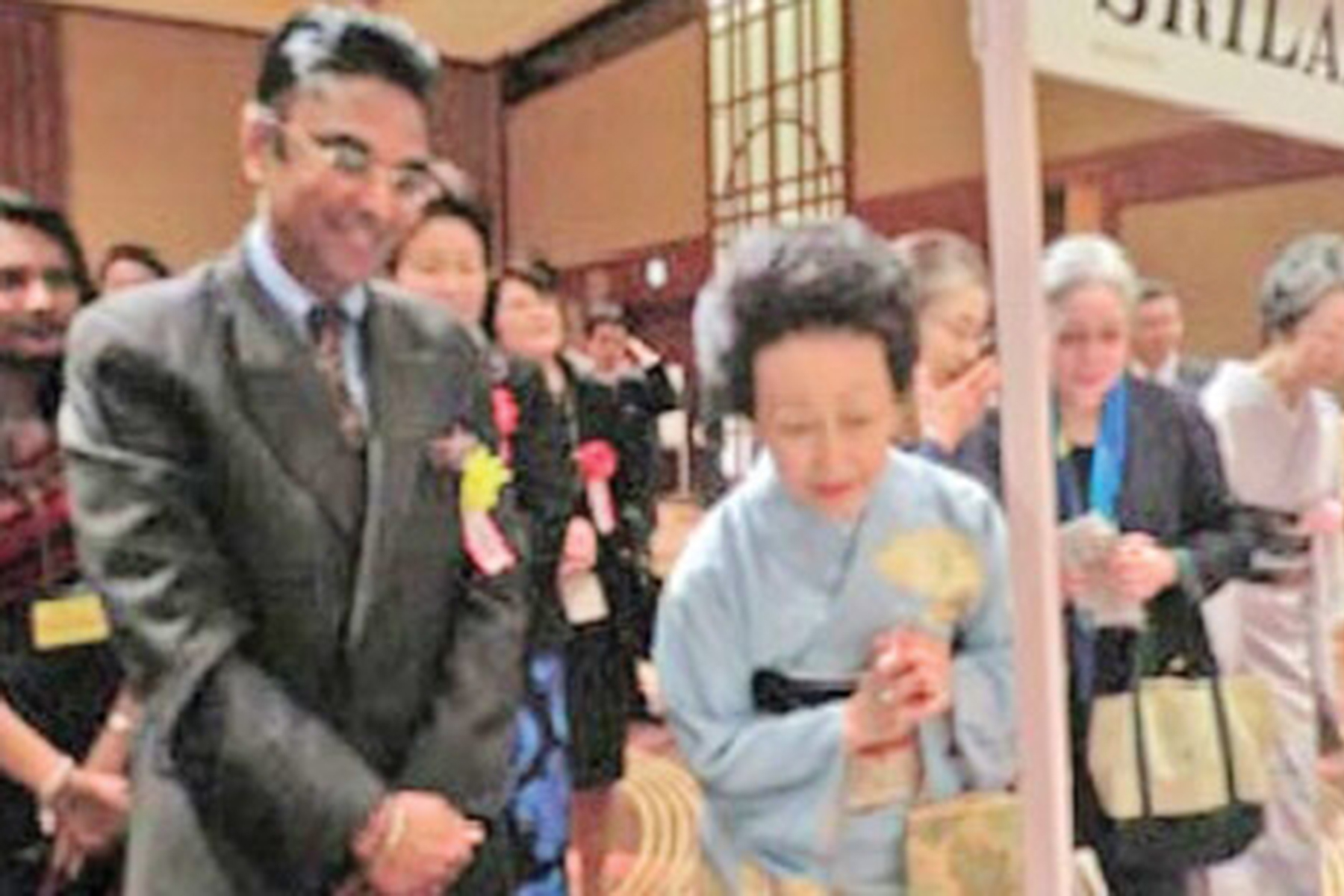 Princess Hitachi visits Sri Lankan stall at Asia-Pacific Ladies Friendship Society, Tokyo